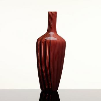 Carlo Scarpa, a 'Tessuto velato' glass vase, Venini, Murano, Italy 1950-60s.