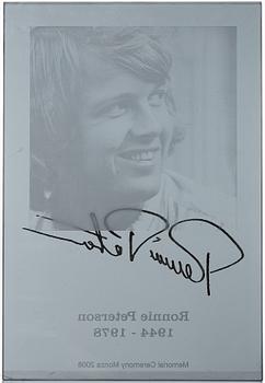 Ronnie Peterson, commemorative plaque from Monza 2008.