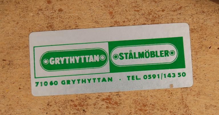 STOLAR, 6 st, "R60", Grythyttan Stålmöbler, 1900-talets andra hälft.