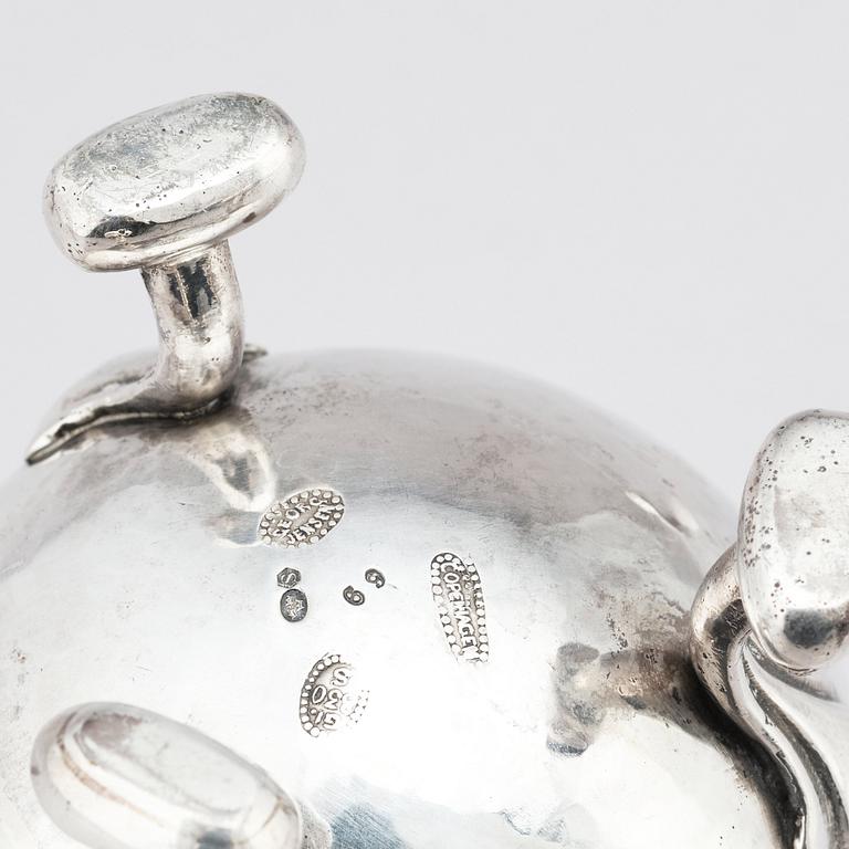 Georg Jensen, an 830/1000 silver sugar castor, Copenhagen, Denmark, ca 1915-1919, design nr 69.