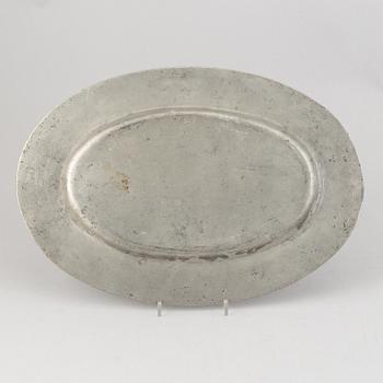 A group of six pewter dishes, different makers mark, most early 19th Century, Swedish/English.