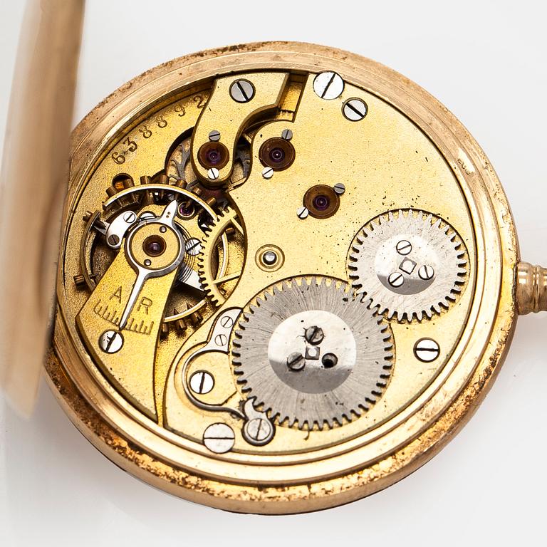 International Watch Co. (IWC),  fickur, 31,5 mm, 14K guld, ankargång, plexiglas.