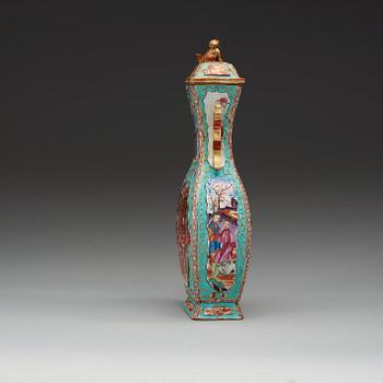 A famille rose vase with cover, Qing dynasty, Qianlong (1736-95).