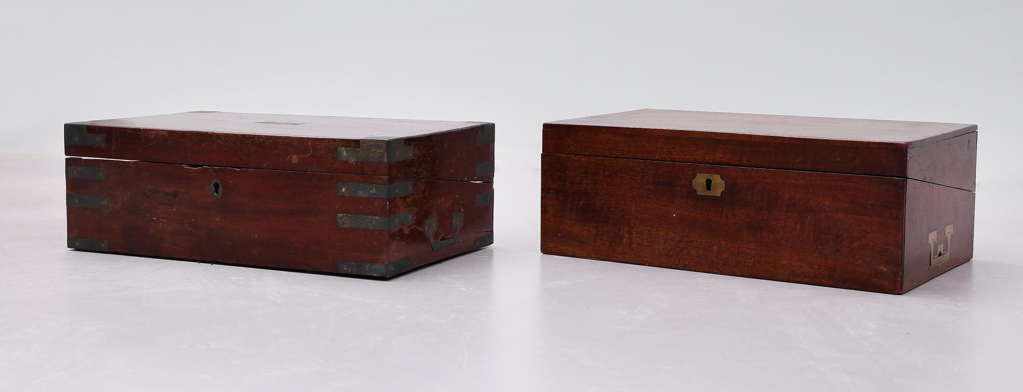 SKRIVSCHATULL, 2 st, England, 1800-tal.