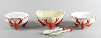 KRÄFTSERVIS, 20 delar. Flintgods, Rörstrand, 1900-talets början.