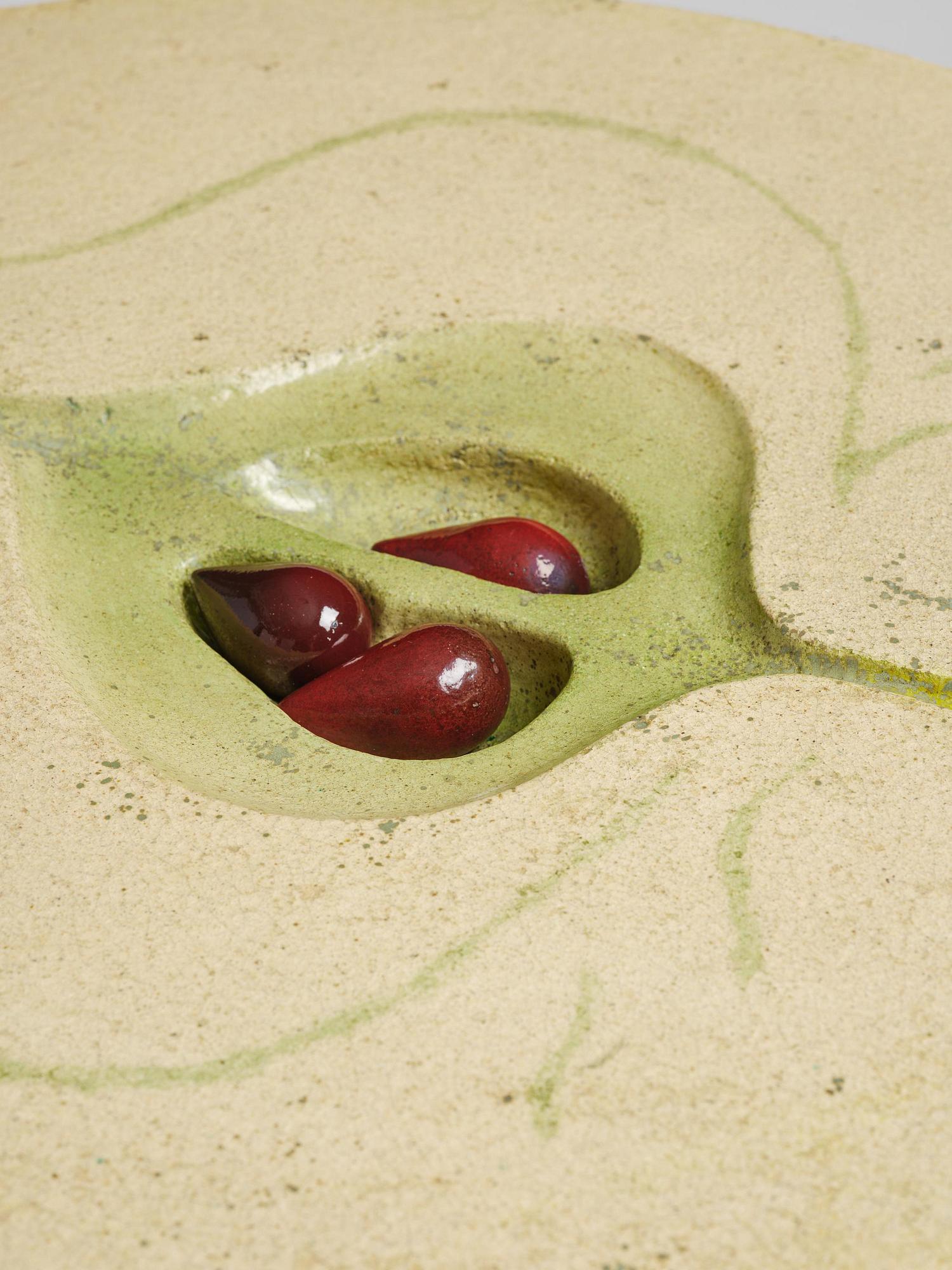 Hans Hedberg, a large faience sculpture of an apple, Biot, France.