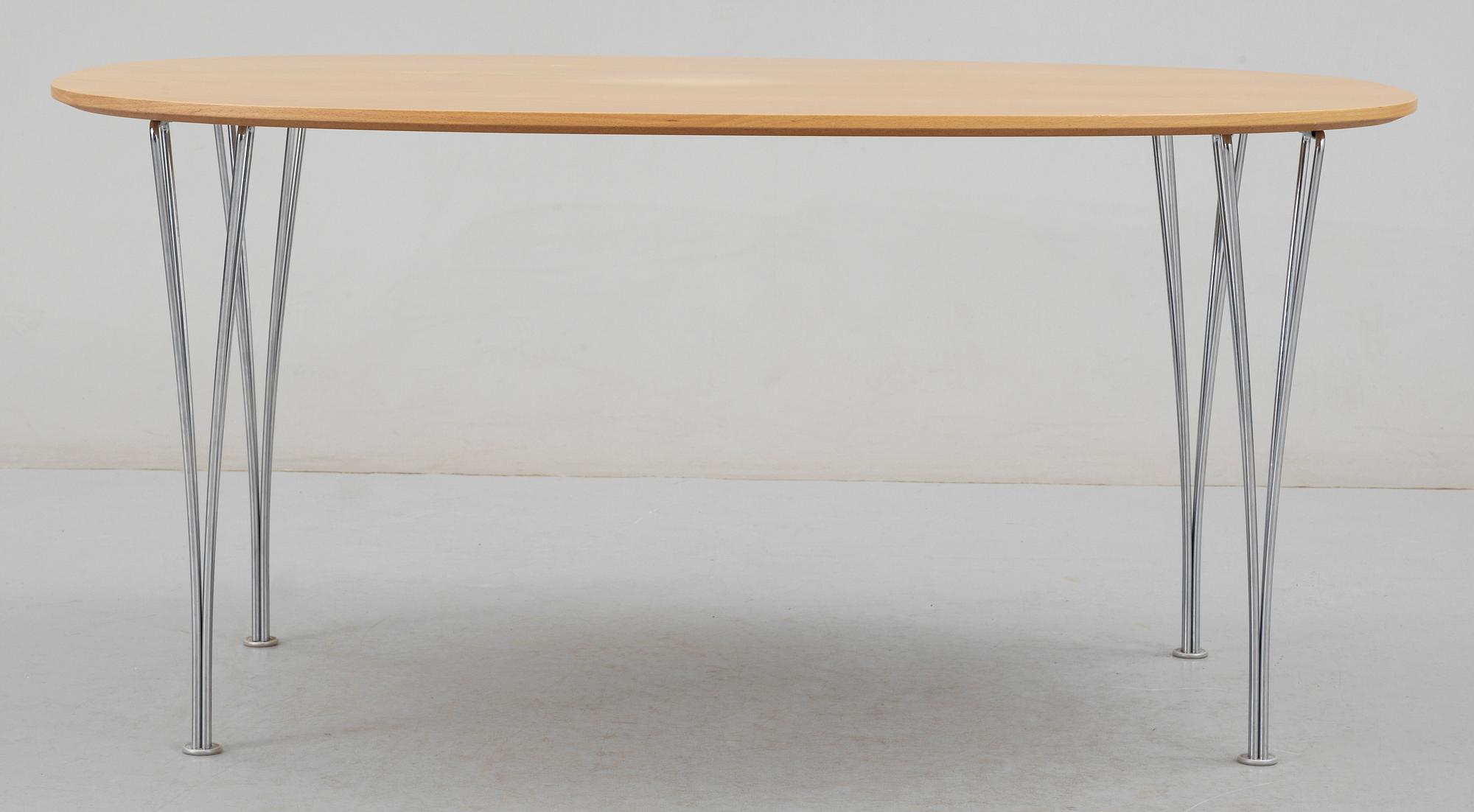 MATBORD."Superelips". Design Bruno Mathsson & Piet Hein, för Fritz Hansen, MIAB, Sverige på licens, 1991.