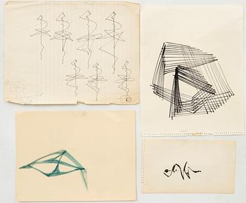 Arne Jones, Skisser 4 st.