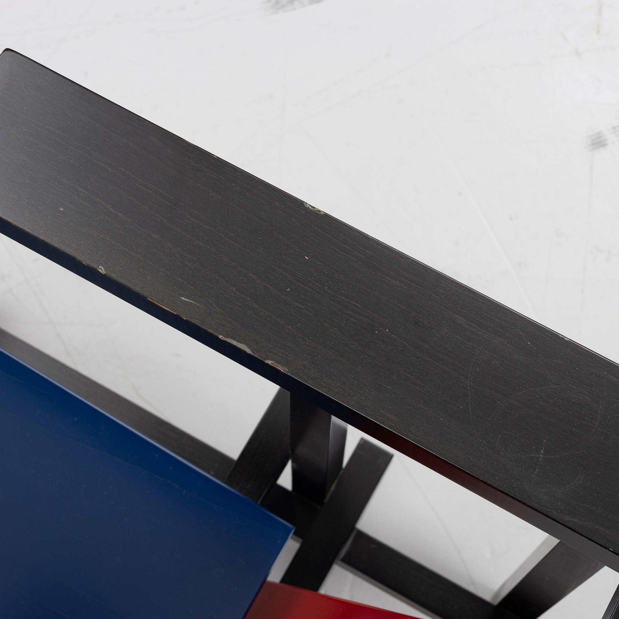 Gerrit Rietveld, “Red and blue chair”, Cassina, contemporary.