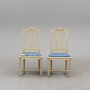 A apir of end of the 18th century chairs by Johan Lindgren, Stockholm.