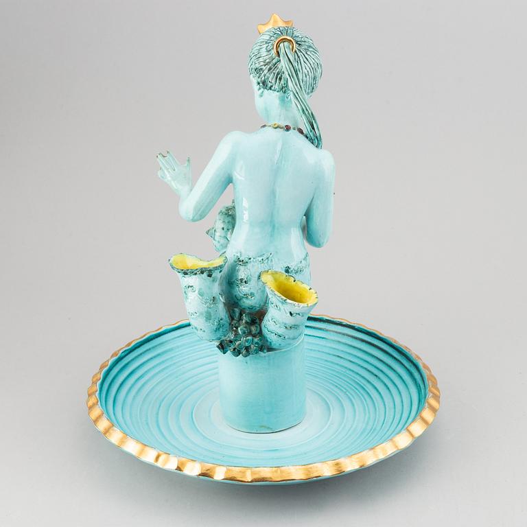 Tarcisio Tosin, a glazed ceramic centerpiece, Italy mid 20th century.