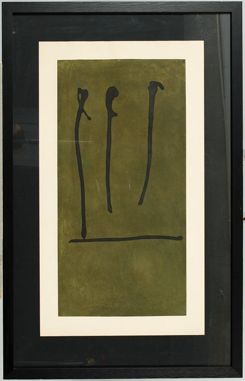 ROBERT MOTHERWELL, a color etching, signed, presentation proof.