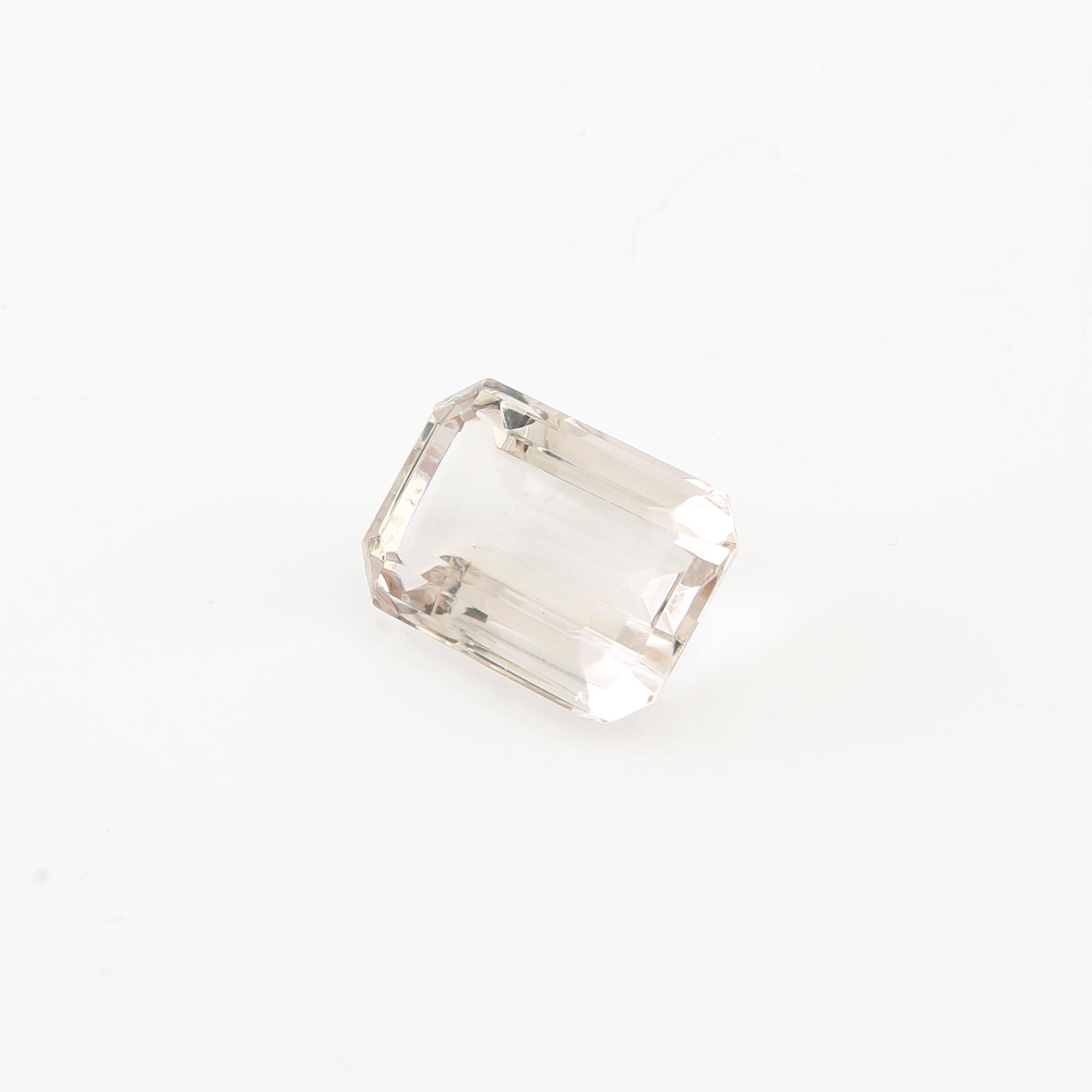 Loose step-cut smoky quartz, likely from Wiwen Nilssons workshop.