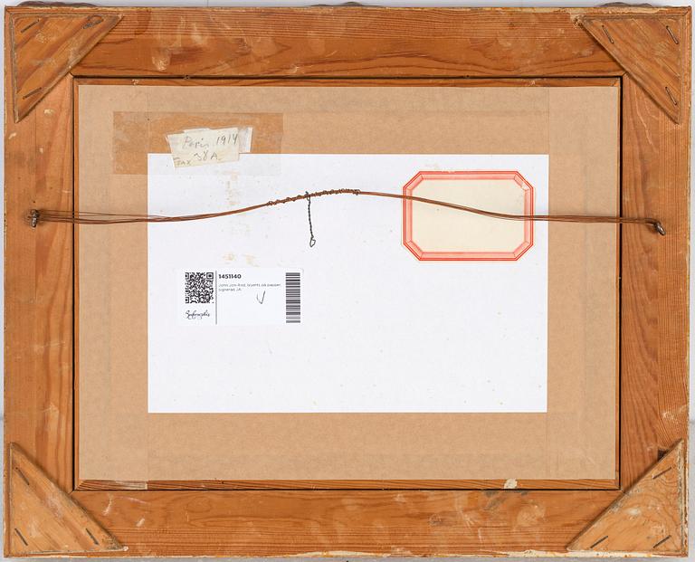 John Jon-And, blyerts på papper, signerad JA.