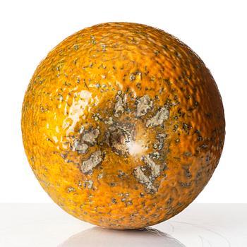 Hans Hedberg, a faience sculpture of an orange, Biot, France.