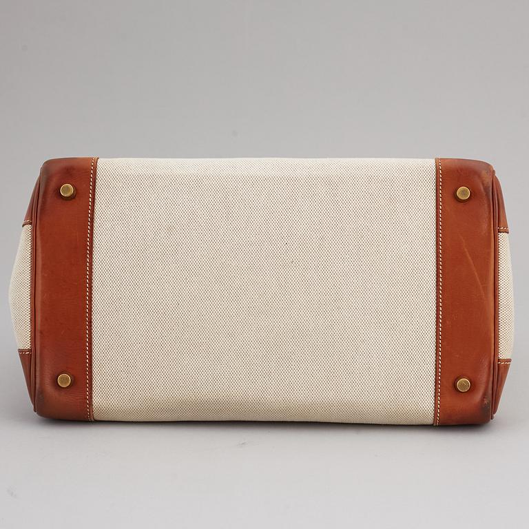 HERMÈS, a 'Birkin 35' leather and canvas bag from 2001.