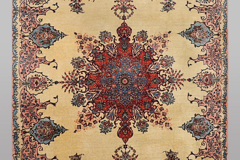 A carpet, old Kerman, ca 370 x 270 cm.