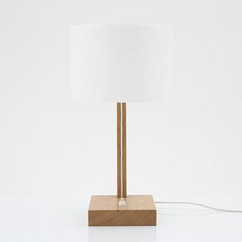 An oak and acrylic table light, Luxus, Vittsjö.