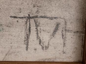 TORA VEGA HOLMSTRÖM, chalk on canvas signed.