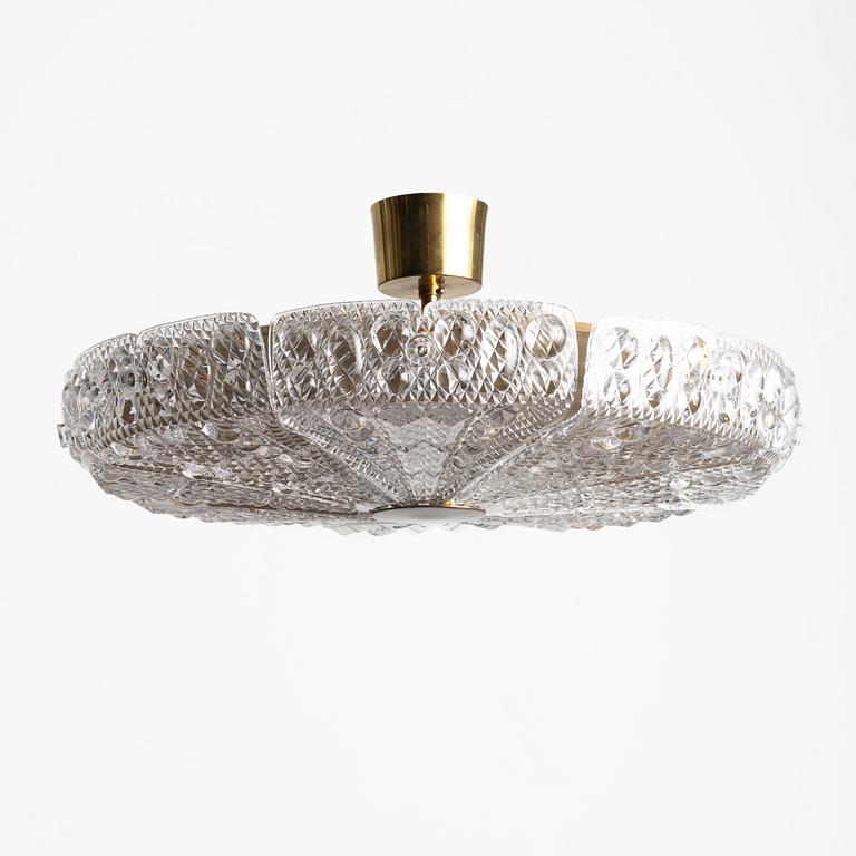 Carl Fagerlund, a ceiling lamp, Orrefors, second half of the 20th century.