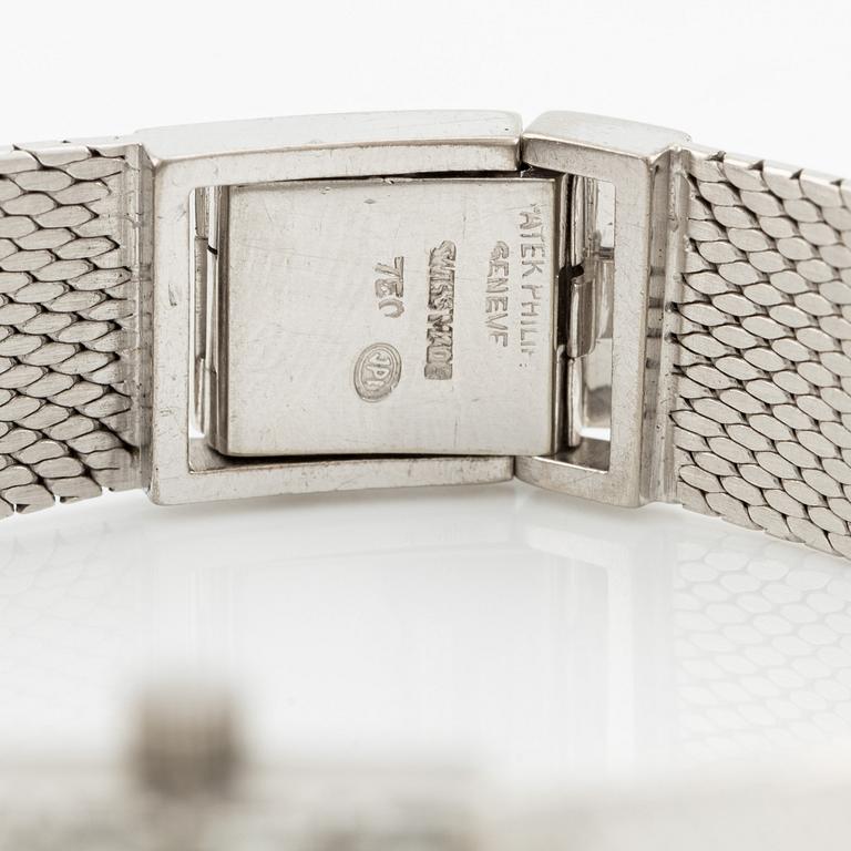 Patek Philippe, armbandsur, "Baguette Diamonds Bezel", 16 x 16 mm.
