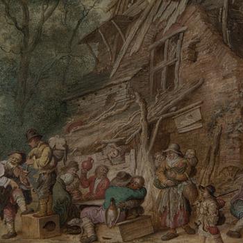 David Teniers d.y, in the manner of, watercolour.