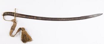 SABEL, officer, med Gustaf IV Adolfs monogram, 1800-talets början.