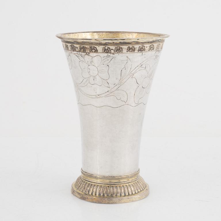 A Swedish Silver Beaker, mark of Gustaf Georg Rehnberg, Norrköping 1799.