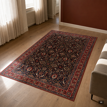 Carpet, semi-antique Ghom / Veramin, approx. 312 x 210 cm.
