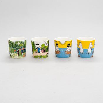 Muminmuggar, 8 st, porslin, Moomin Characters, Arabia.