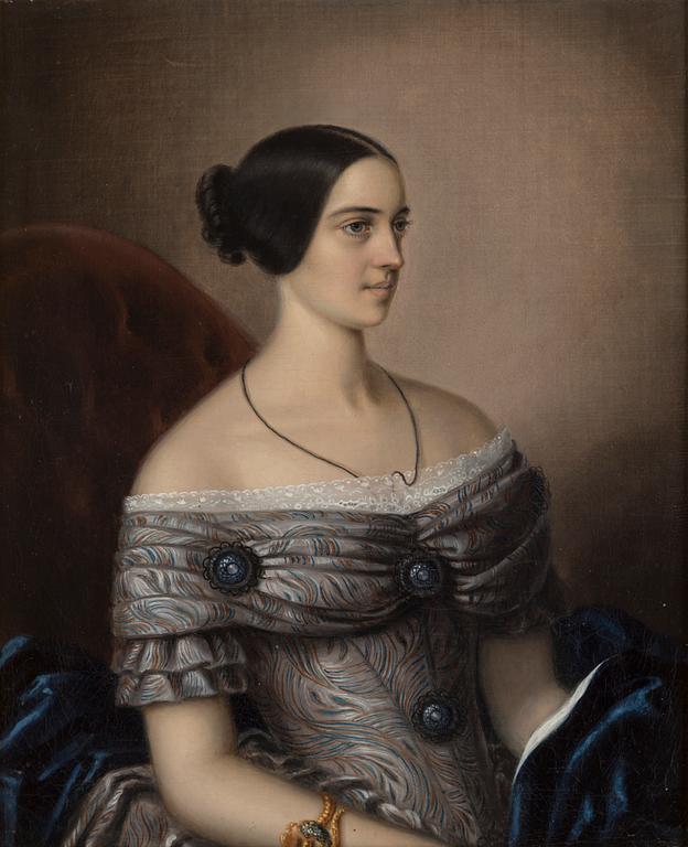 SVENSK KONSTNÄR, empire, olja på duk.