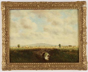 GILBERT DAVIS MUNGER, oil on board. Signed. Dated 1889 verso.