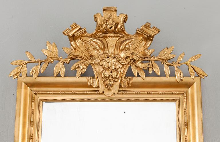 SPEGEL MED KONSOLBORD, sent 1800-tal.