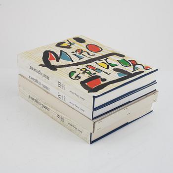 Books, 4 pcs, "Miró graveur", Daniel Lelong Editeur, 1928-83.