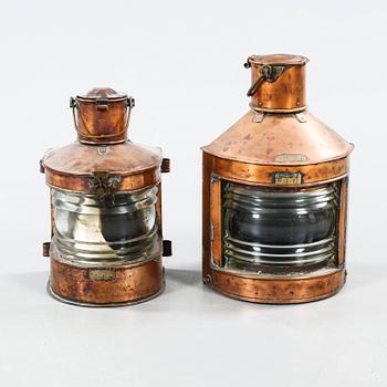 Two ship lanterns, first half of the 20th century.