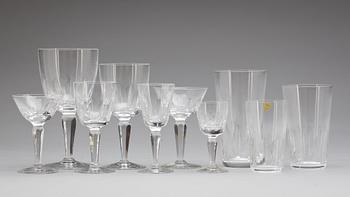 GLASSERVIS, 145 delar, "Segel", Orrefors.