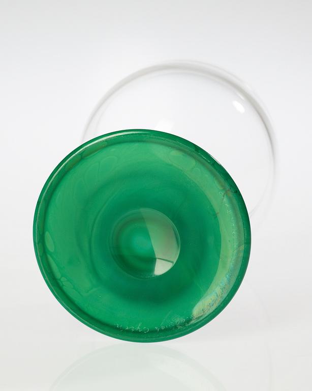 A Gunnar Cyrén glass goblet, Orrefors 1967.