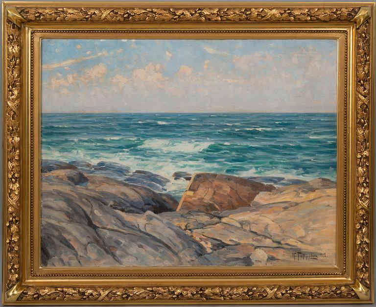 Woldemar Toppelius, CLIFFS ON THE SHORE.