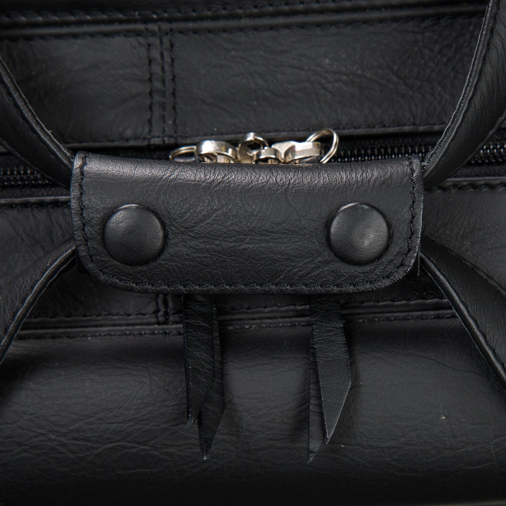 Five brack leather bags from Schedoni, Italy. For Ferrari 456.