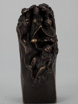 SKULPTUR, brons, sign. Fabr.C.F. Woerffel.