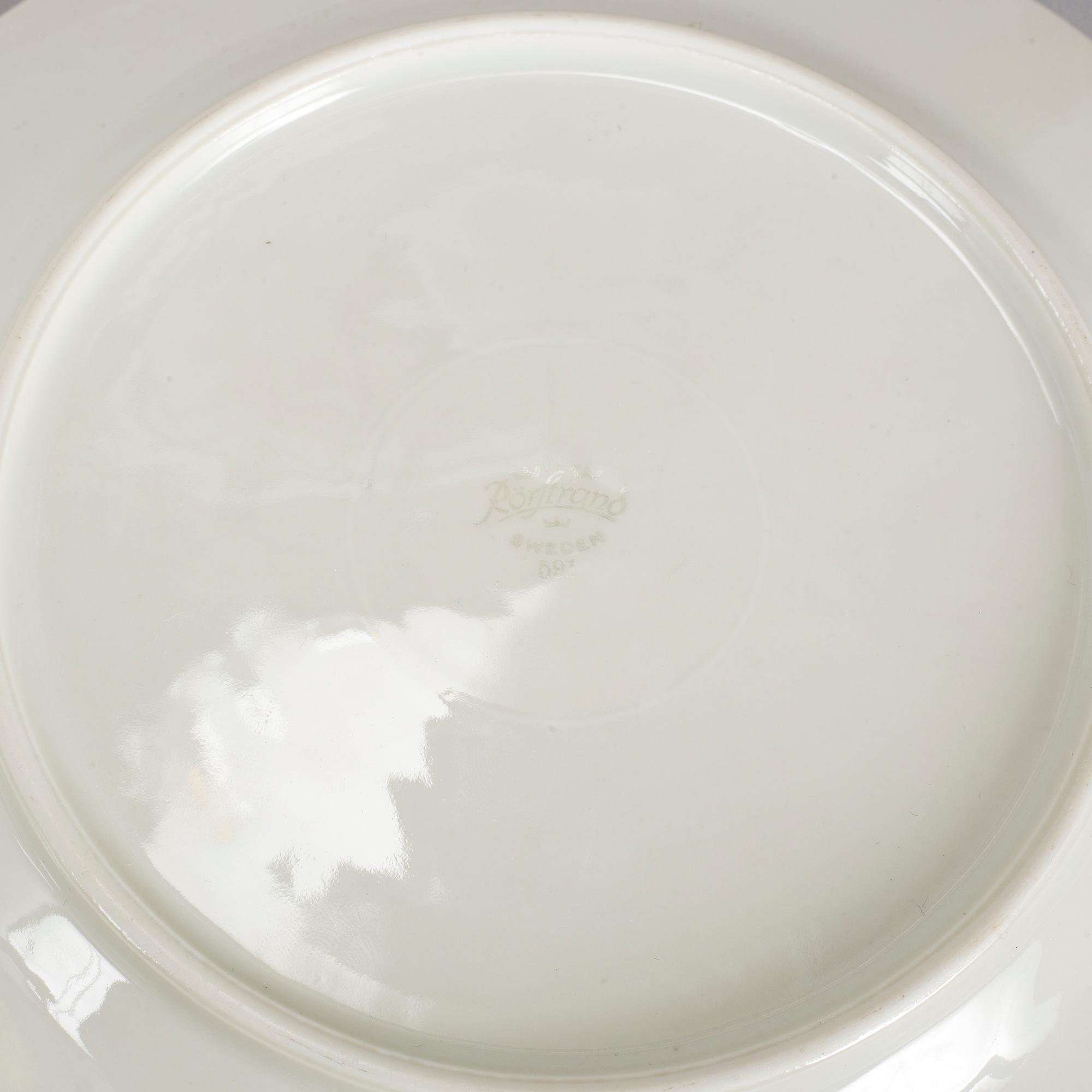 Service porcelain objects, Rörstrand and Rosenthal, 20th century (50 pieces).