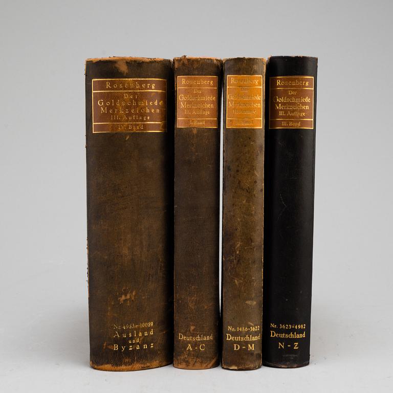 BÖCKER, 4 vol. Silverlitteratur, Rosenberg.