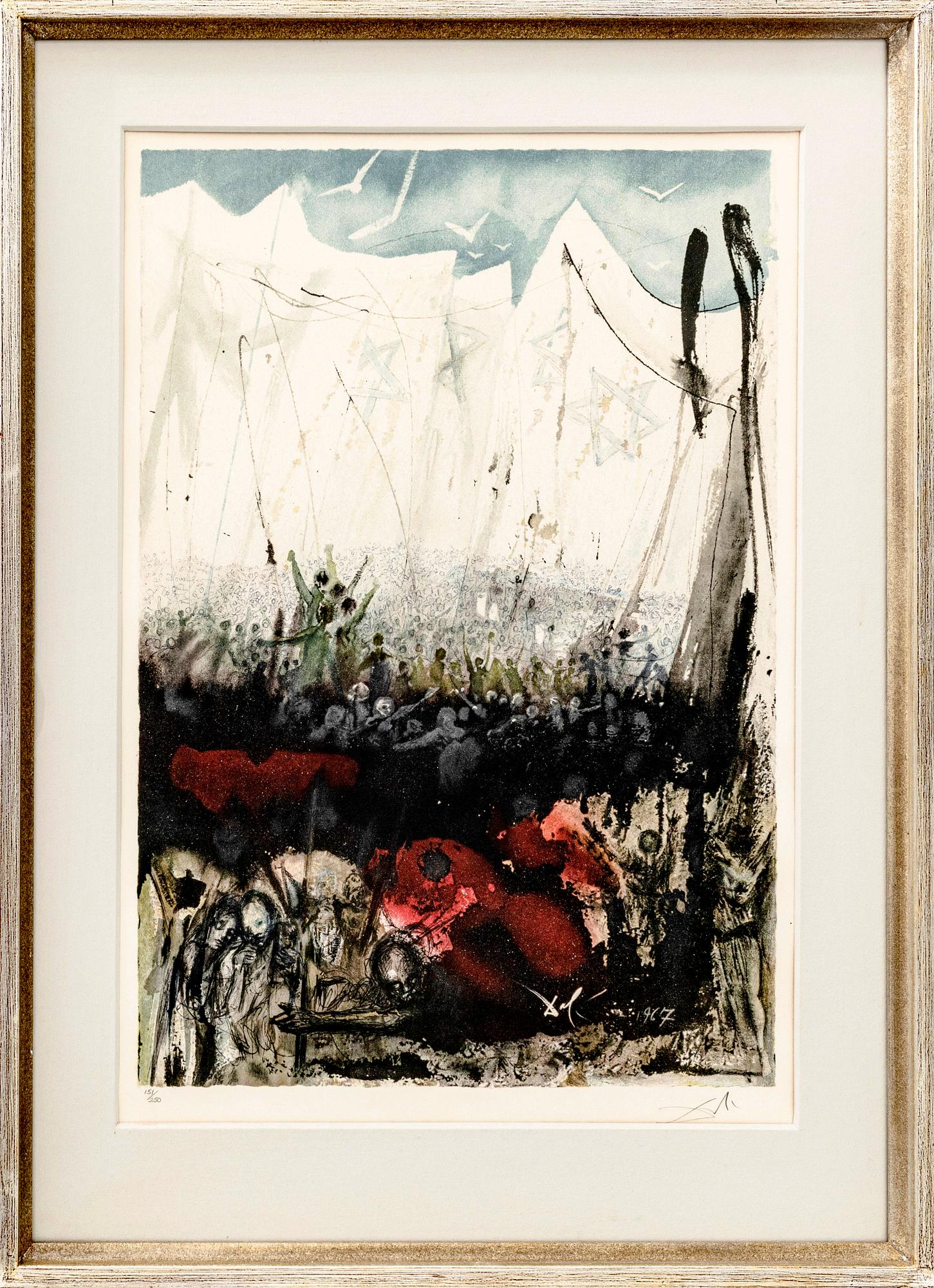 Salvador Dalí,  lithograph signed and numbered 151/250.