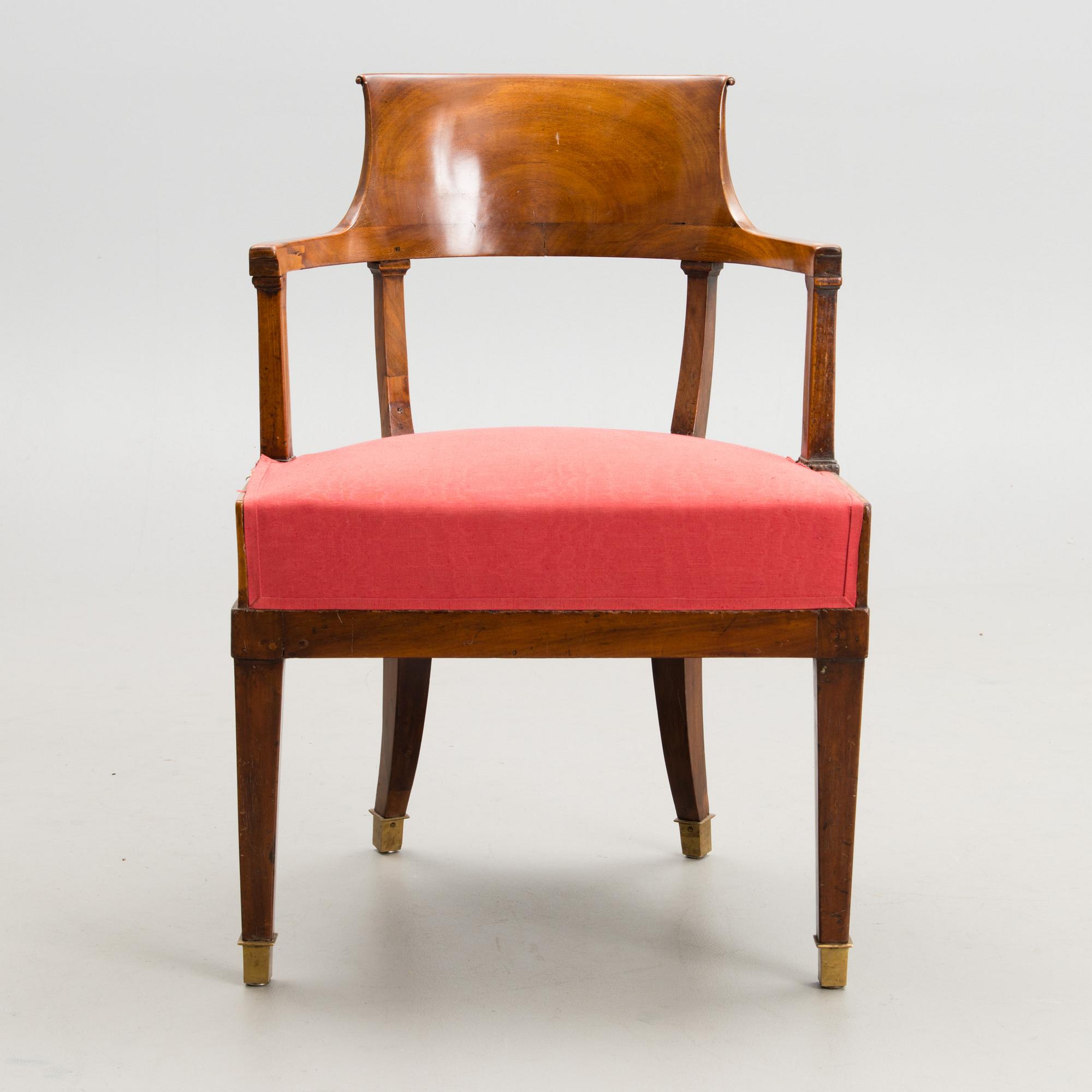 KIRJOITUSPÖYDÄN TUOLI, empire, 1800-luvun alkupuoli.