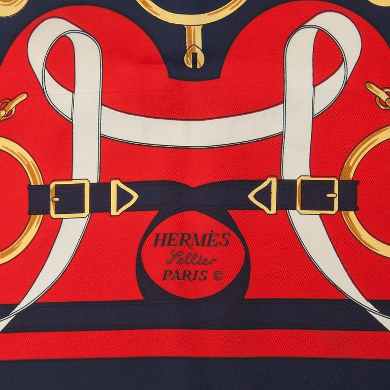 HERMÈS, silk scarf, "Camails".