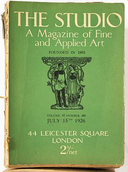 Tidskrift, 43 exemplar, "The Studio", London, 1904-1926.