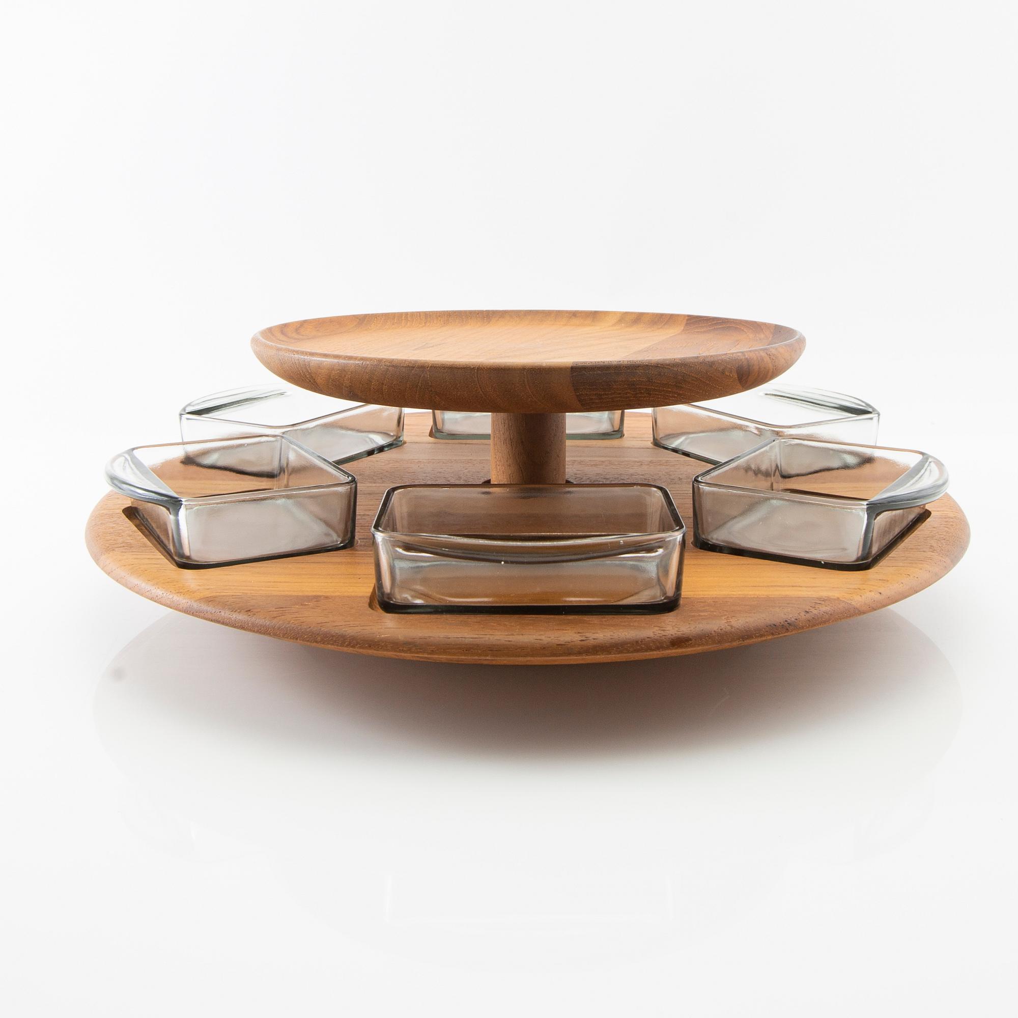 Serveringsbricka, så kallad "Lazy Susan", Digsmed Danmark 1960/70-tal.