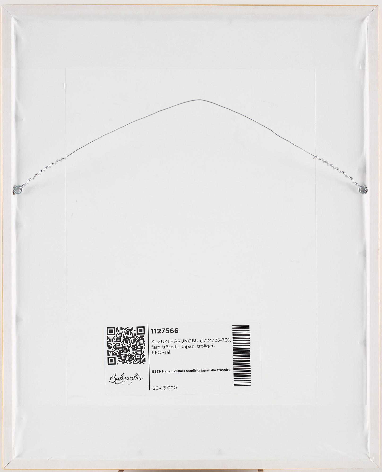 SUZUKI HARUNOBU (1724/25-70), efter, färgträsnitt. Japan, troligen 1900-tal.