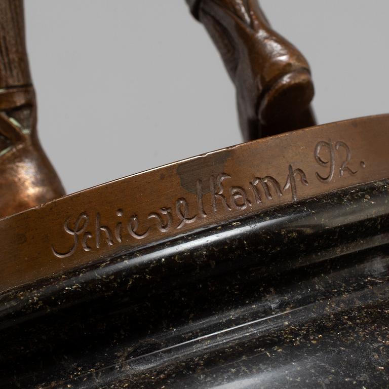HELMUTH SCHIEVELKAMP, sculpture, bronze, signed and dated 92.