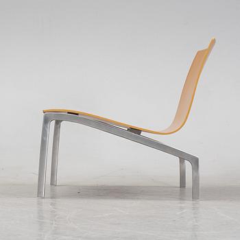 Fritz Hansen, an oak and aluminium model 'PL200' easy chair, Fritz Hansen, Denmark 2007.